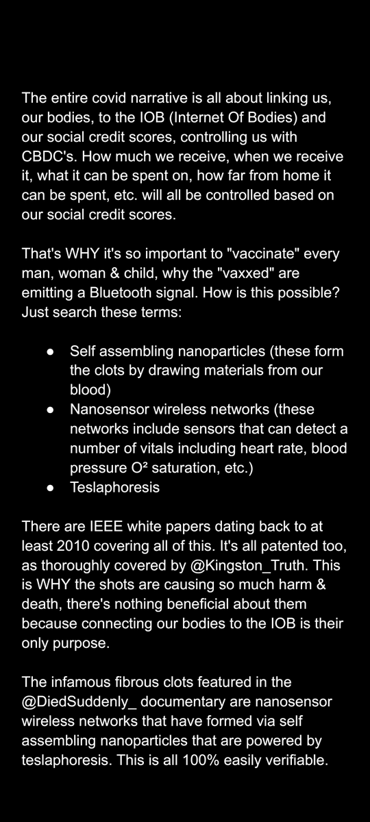 @Hori_Gonzalez @DiedSuddenly_ This is a nanosensor wireless network that everyone is referring to as a fibrous clot. Please expand to read in full and if you want more information please check out my pinned post and comments. Glad to answer any questions.