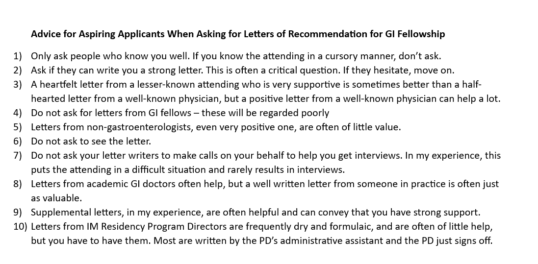 I was GI Fellowship Program Director at a big program x7 years and I read, literally, hundreds of letters of rec per year. 
As application season is about to start, I thought it would be helpful to give tips about getting letters of rec for GI fellowship. #gitwitter #gifellowship