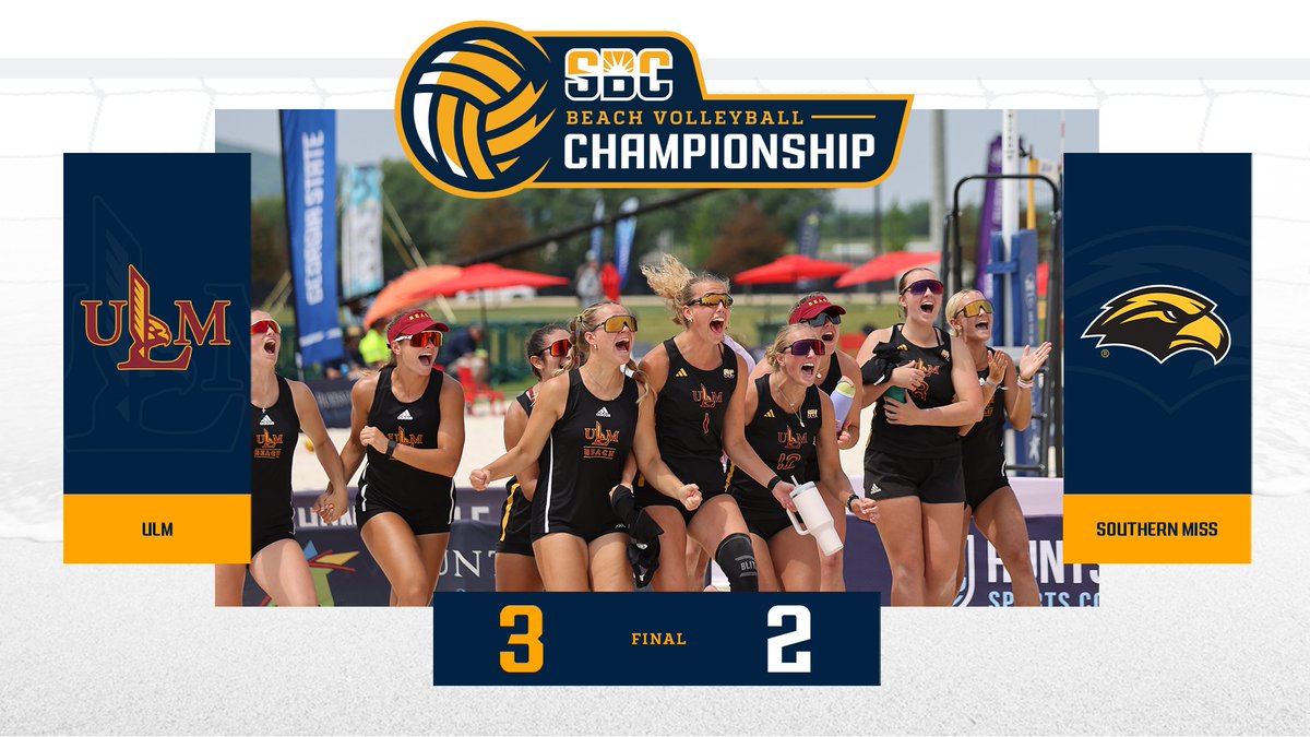 𝗪𝗔𝗥𝗛𝗔𝗪𝗞𝗦 𝗪𝗜𝗟𝗟.

No. 7 seed @ULM_BeachVB eliminates No. 6 seed @SouthernMissBVB after winning a three-set thriller on court five. The Warhawks will face No. 5 seed Mercer at 1:30 PM. #SunBeltBVB ☀️🏖️🏐