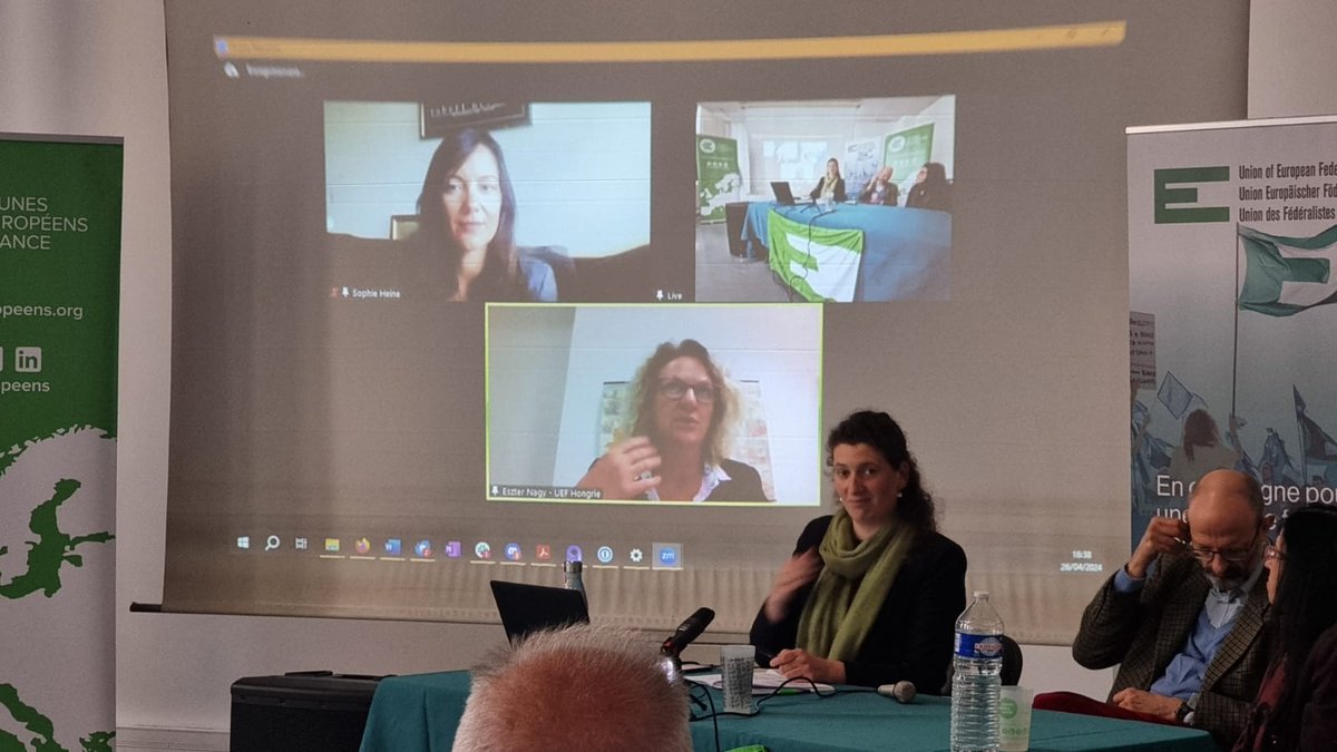 At the Spring University in Lyon, we had our Vice-President Giulia Rossolillo, PC1 chair Luca Lionello, PC3 chair CarloMaria Palermo and EB Member Eszter Nagy, discussing themes ralated to Enlargement, security and defence and Treaty Change