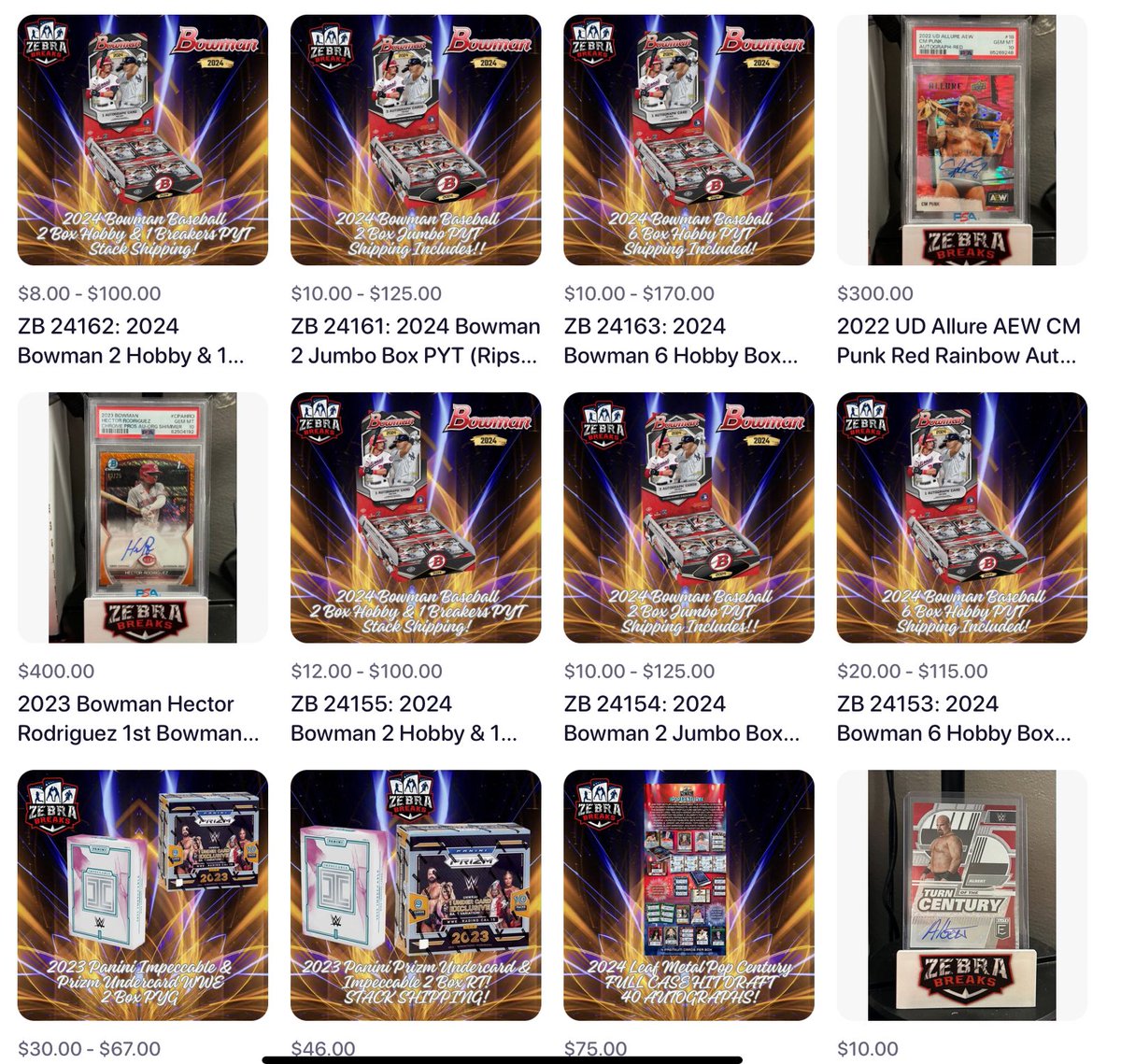 FLASH SALE!! For TODAY ONLY! Any and ALL Spot Purchases for 2024 Leaf Pop Century and 2024 Bowman Breaks will get 2 ENTIRES PER SPOT into the 2024 Bowman Hobby Box Break! SHARE, REPOST, AND GRAB SPOTS TODAY! District.net/u/zebrabreaks! @midwestboxbreak @WatchTheBreaks @BreakAmplify…