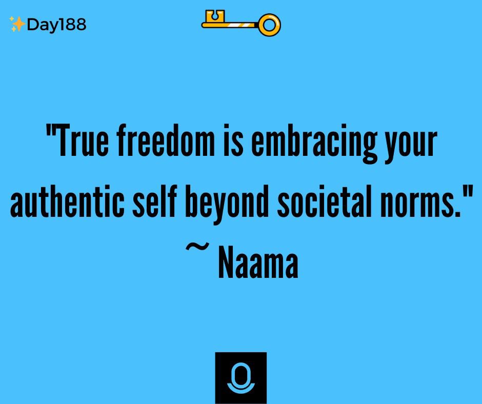✨Day188
#AuthenticFreedom #BreakTheNorms #BeYourself #FreedomFromExpectations