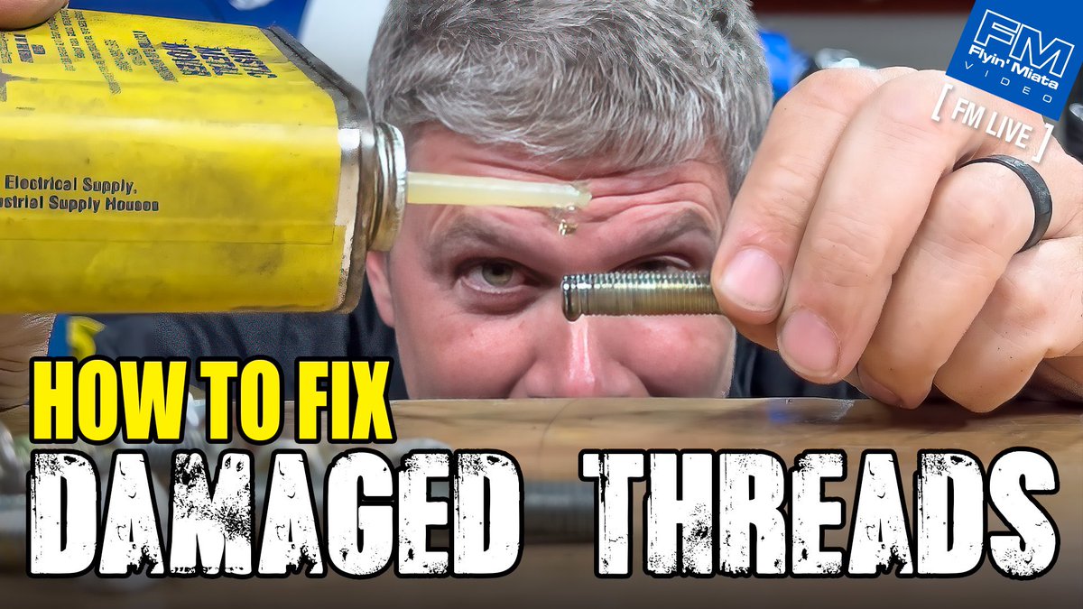 This week's FM Live is now on YouTube in 4K!
youtu.be/GKcZwbxCXPQ

#thread #hardware #project #repair #damage #nuts #bolts #screw #fastener #howto #guide #diy #fm #miata #fmlive #live #video #youtube #guru #advice #help #keithtanner #flyinmiata