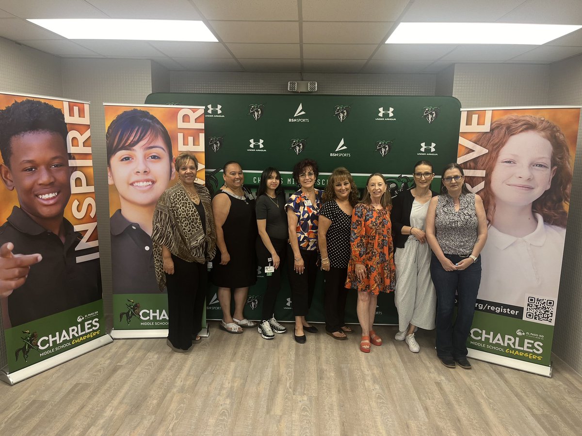 Celebrating the H.E. Charles Administrative Professionals this week! No one works harder than these ladies to help inspire and empower our Chargers to thrive! Thank you for all you do!! #itstartswithus @ELPASO_ISD @CharlesChargers