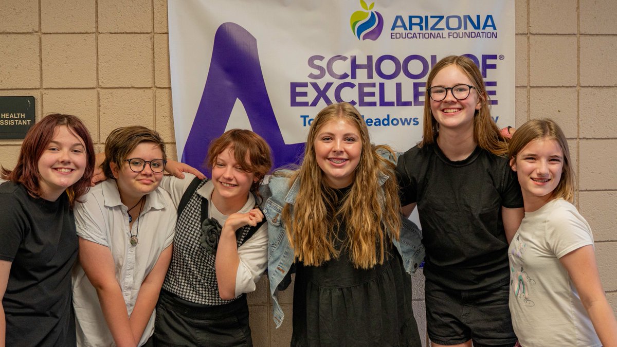 Last Friday Towne Meadows celebrated receiving their A+ School of Excellence award! Congratulations to all of our Timberwolf staff, students, and families! #gilbertpublicschools