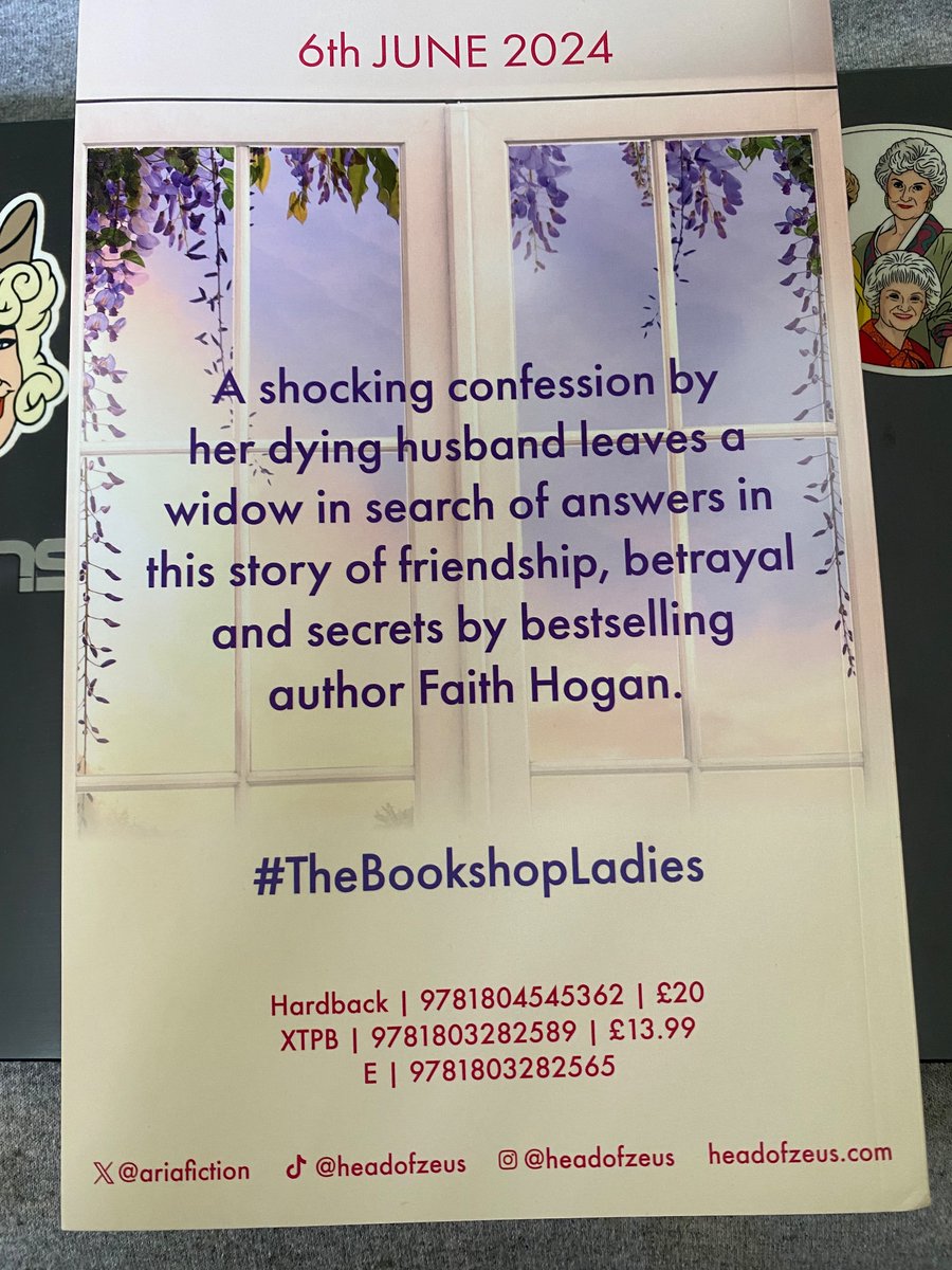 Lucky me!! Thank you @AriaFiction for this very exciting proof. The best perk of being a writer 💗 #TheBookshopLadies by @GerHogan