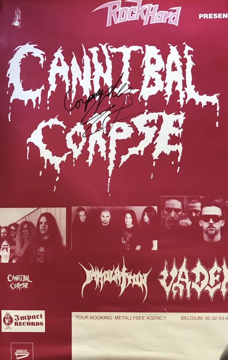 THIS DAY IN VADER: On April 26th 1996 in Nijmegen (Netherland) at J.C.Staddijk club Vader started 'World Domination Tour Europe' with Cannibal Corpse and Immolation. The tour ended in Bradford (UK).