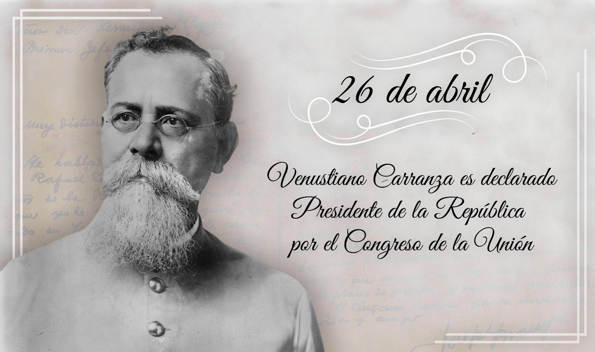 Un día como hoy, pero de 1917, #VenustianoCarranza fue declarado como presidente constitucional de #México por el Congreso de la Unión. Su liderazgo marcó una etapa crucial en la historia del país, promoviendo reformas políticas y sociales; así como la promulgación de “La…