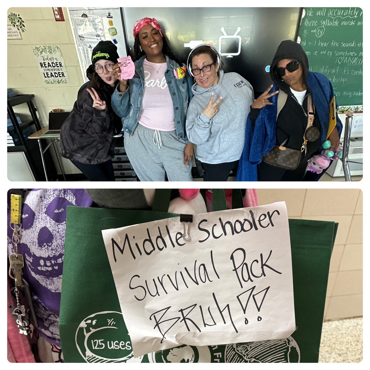 Check out the “drip” on the teachers @fms_bcps! It was “Dress Like a Middle Schooler” day and the teachers “fits ate and left no crumbs!” @SchifferB @Fschrader1