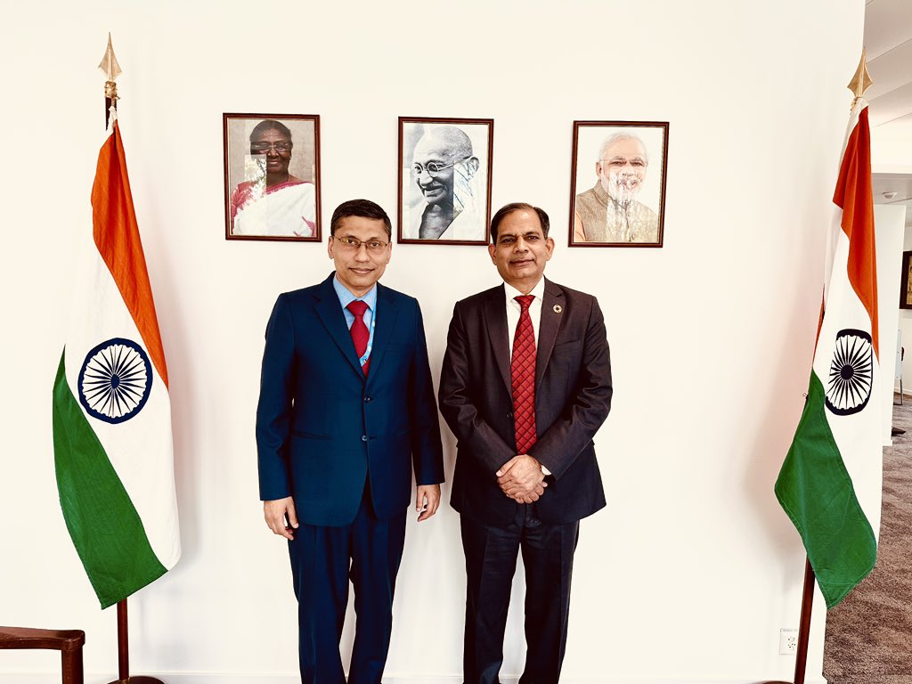 Great meeting with Mr Arindam Bagchi, India's Ambassador and PR to the United Nations and other International Organisations in Geneva. Shared the latest achievements of @APPU_Post and APPC, driving progress in the Asia Pacific region. 

@abagchimea