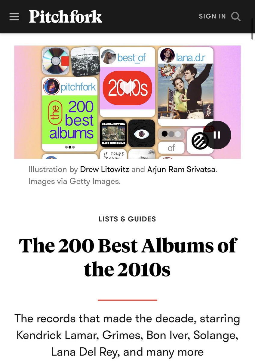 .@pitchfork picks the Best Albums of the 2010s Decade, top ranks by women: 1. BEYONCÉ - Beyoncé 2. The idler wheel … - Fiona Apple 3. A Seat At the Table - Solange 4. Body Talk - Robyn 5. Art Angels - Grimes