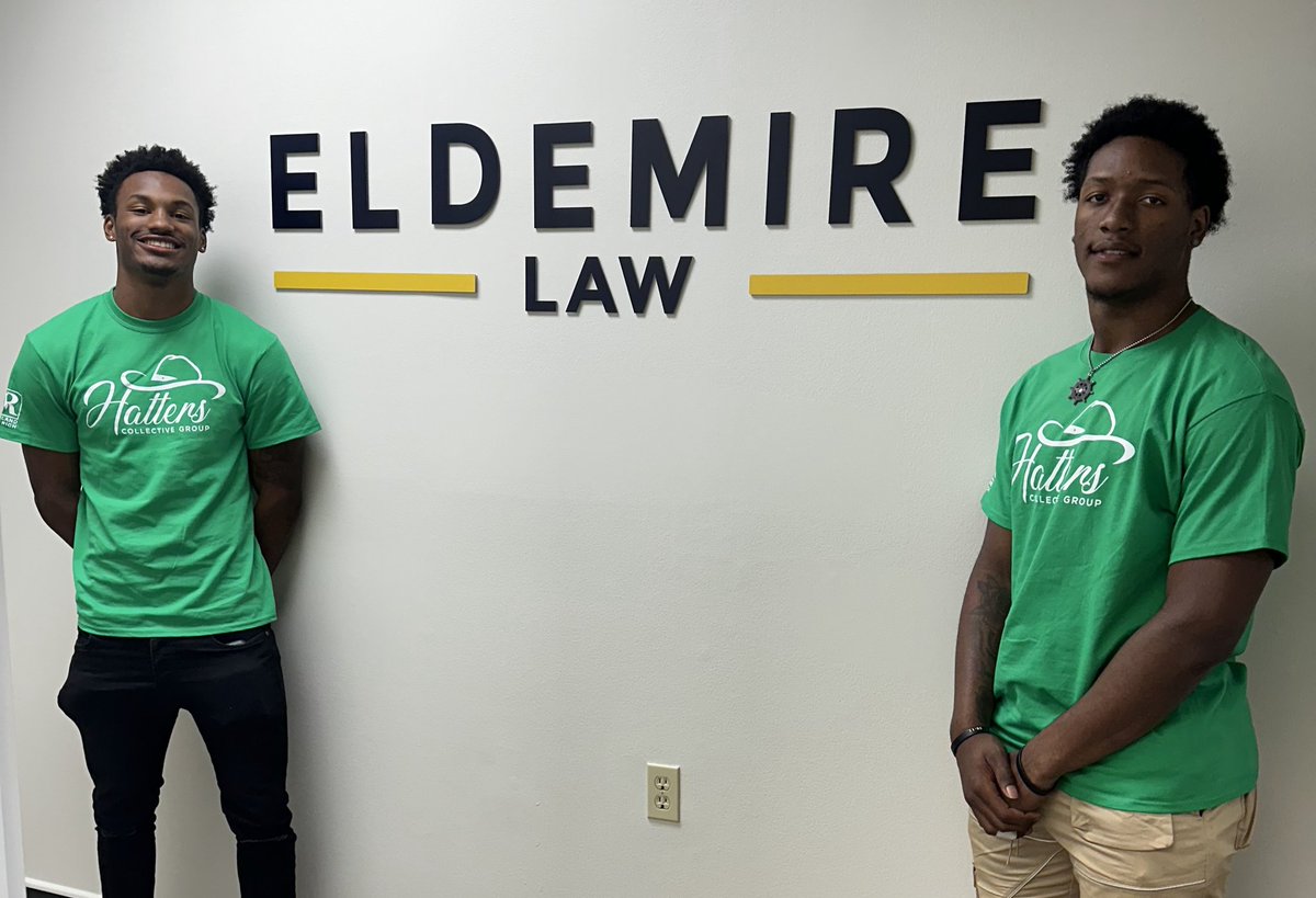 We are excited to announce a new Premier Partnership with the Eldemire Law group. This partnership will support @hatterscollgrp football athletes @ronneljohnson19 and @iiamdreww_ with their community NIL opportunities. @StetsonFootball @stetsonalumni @StetsonHatters #GoHatters