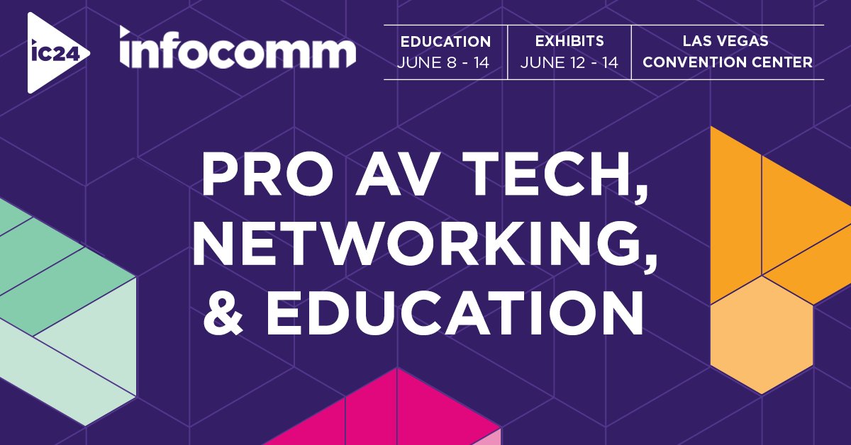 Looking forward to #InfoCOMM24 sessions, both presenting and attending! Hope to see you there!

#avtweeps
#IC24
#InfoCOMM2024