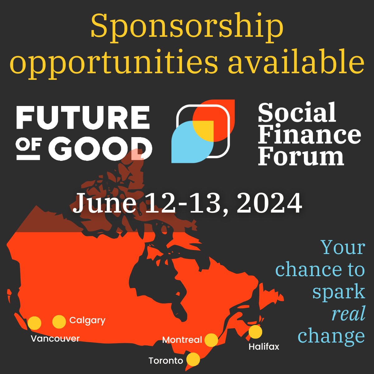 Sponsors for this year Social Finance Forum! Future of Good is inviting value-aligned organizations to explore trends, tensions, tools & transformations with us this year - we still have a few spaces for sponsorship. Reach out to Thi Dao at thi@futureofgood.co for more info!