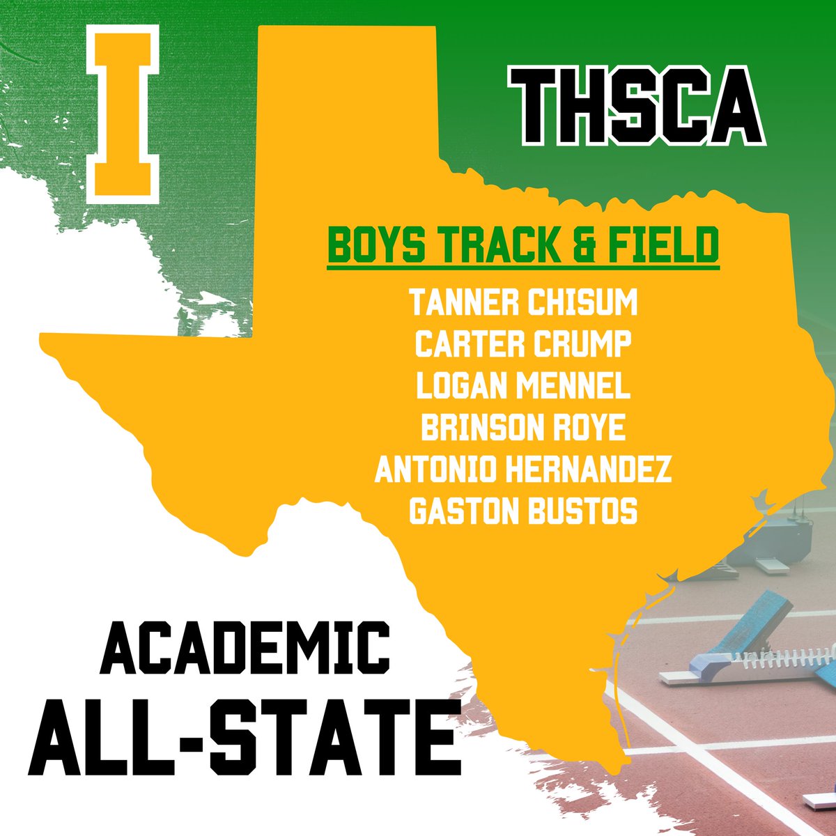 6 Wildcats earn Academic All State Honors.

Gaston Bustos
Tanner Chisum 
Carter Crump
Antonio Hernandez
Logan Mennel
Brinson Roye