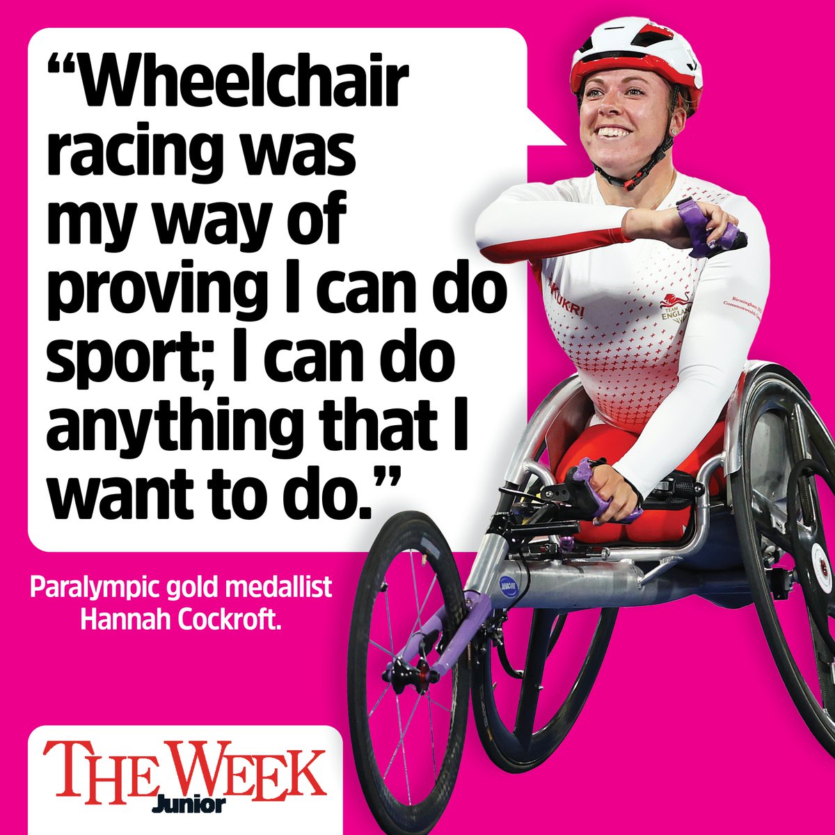 The inspirational @hannahcockroft features in our latest issue. Hannah Cockroft is a brilliant athlete who is a seven times #Paralympics #champion 🥇 📣 We look forward to cheering @ParalympicsGB on @Paris2024 @Paralympics #Paris2024 #kidsmagazine 📸 © Getty Images