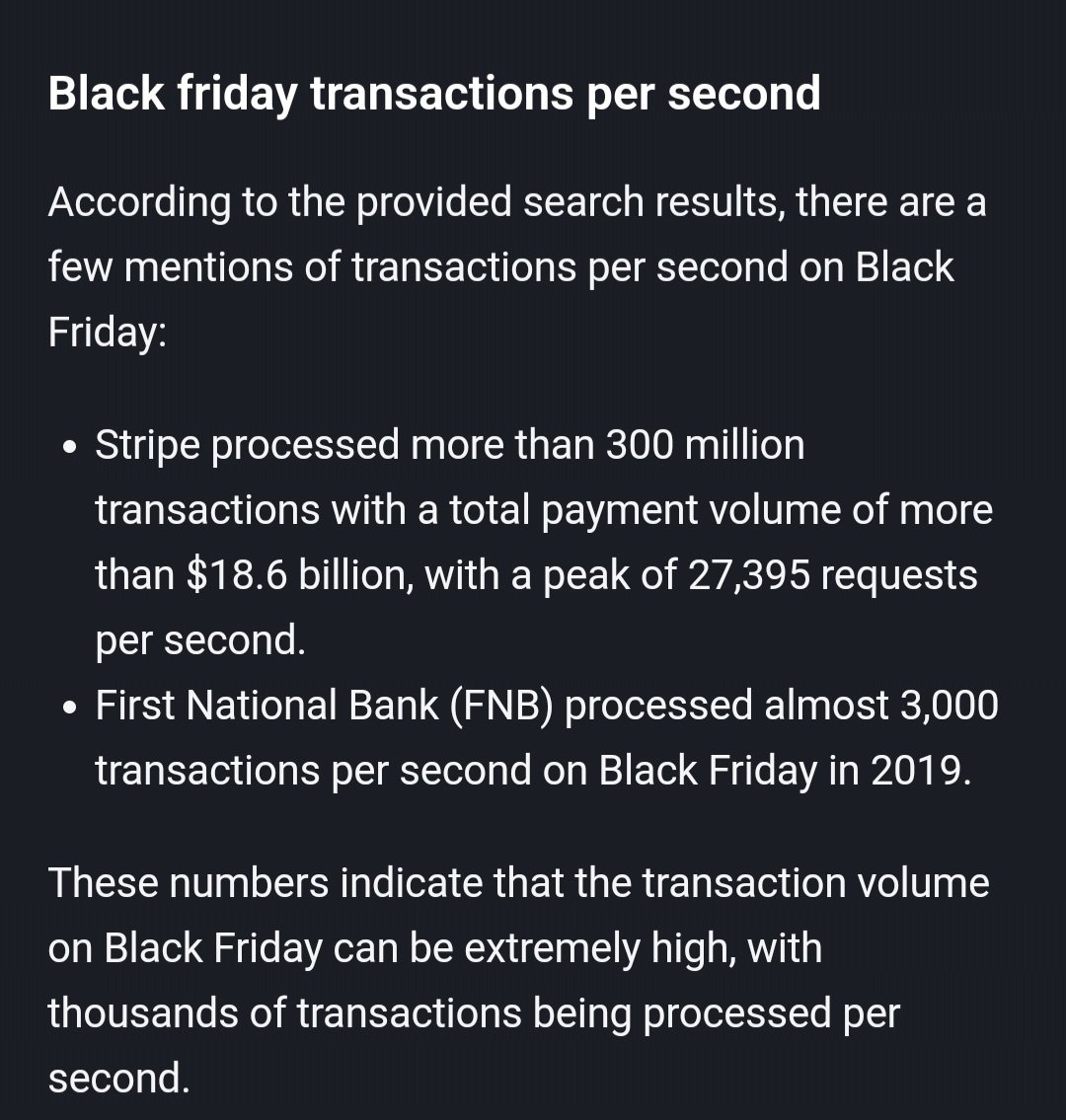 Holy moly.... latest terranode test!!! 6 minute block time 1,750,073,344 nearly 2 billion tx in the block!!! 4,679,340 million transactions PER SECOND!!!!! And 312GB blocks!!! More transactions in a single block than the entirety of Black Friday Christmas sales. #BSVISBITCOIN