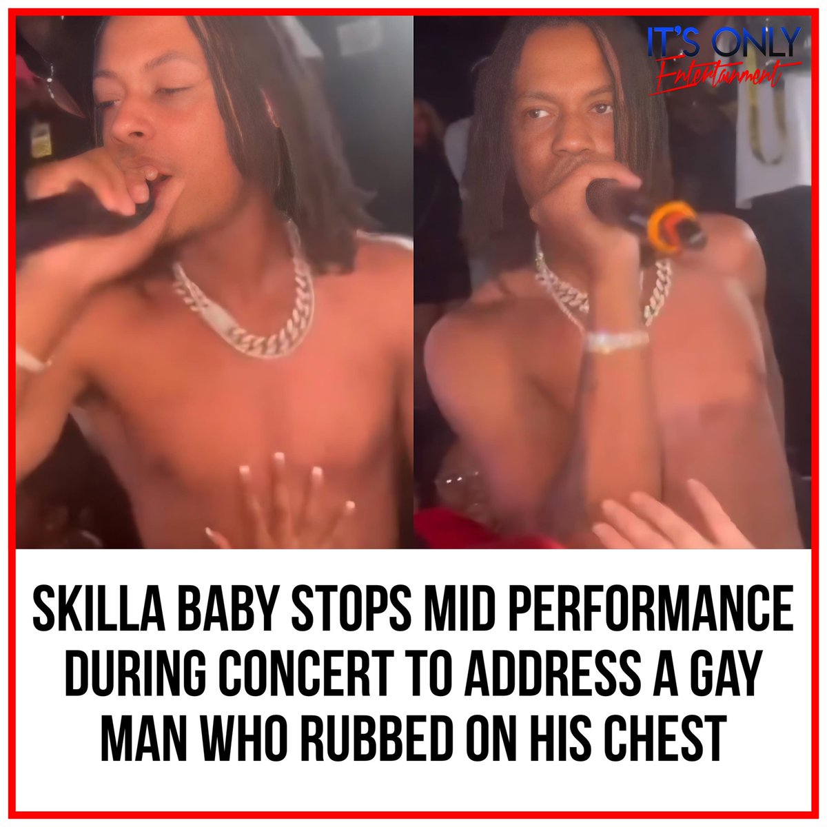 Skilla Baby Stops Mid Performance During Concert To Address A Gay Man Who Touched & Rubbed On His Chest WATCH HERE: itsonlyentertainment.net/skilla-baby-st…