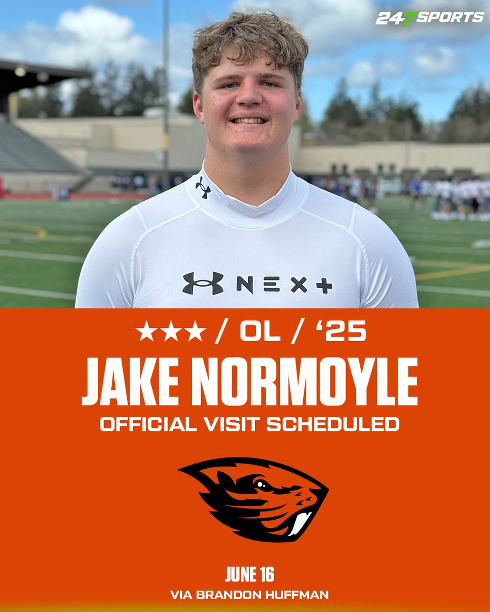 West Linn (Ore.) offensive lineman Jake Normoyle has his first official visit set for June and has an unofficial visit set for the weekend 247sports.com/article/ol-jak…