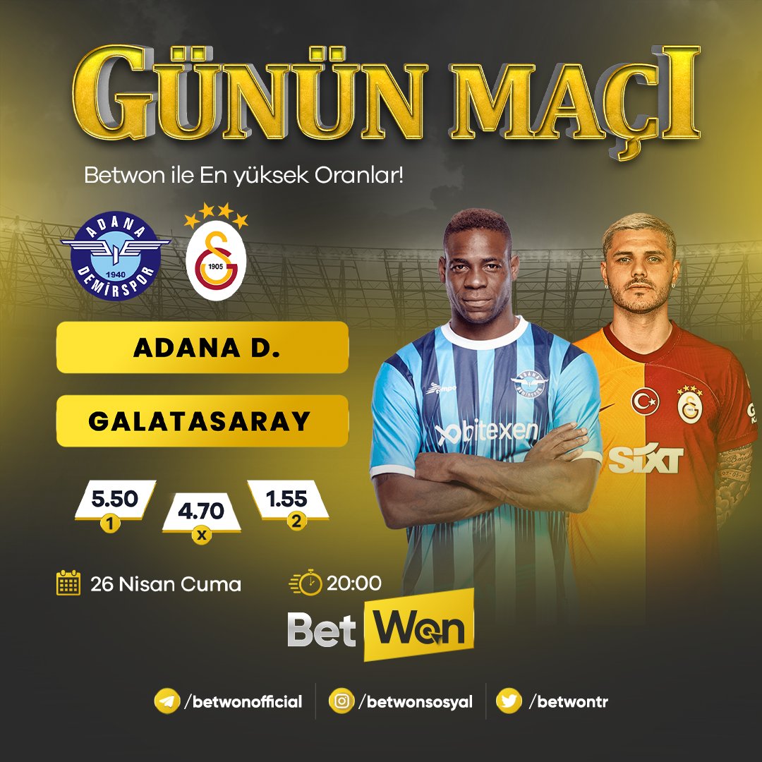 bonusnerde's tweet photo. #BETWON'da  #SüperLig Heyecanı

🏆 #Betwongüncelgiriş

💯Limitsiz Çekim

#Adanademirspor Vs #Galatasaray  20:00

🟩%100 iade #Freebet 
🟩%50 Freebet Bonusu

💯Yeni üyelere %100 İade #Slot bonusu 

🔗  https://t.co/Yn9foeZ8id

#ArdaGüler #Balotelli #TRT #Spor #SONDAKİKA fenerbahçe https://t.co/8xll57W3Lr
