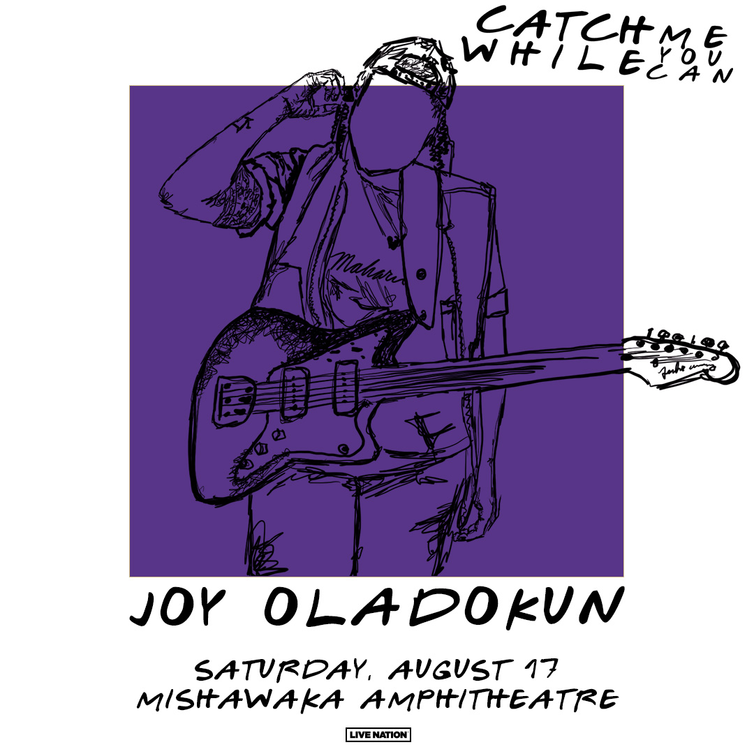 JUST ANNOUNCED: @joyoladokun returns to Colorado with the Catch Me While You Can Tour at @themishawaka on Saturday, August 17th! 🫶 Presale starts Tuesday at 12pm (code: RIFF). Tickets on sale next Friday 5/3 at 10am. Get tickets and more info at livemu.sc/3U8dvig