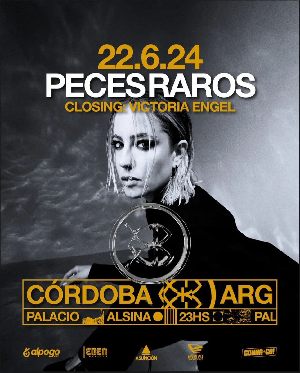 Córdoba, tienen cita. Nos encontramos la noche del 22 de Junio en Palacio Alsina 🖤 🎫 Entradas disponibles a partir de las 18hs en @edenentradas y @alpogotickets