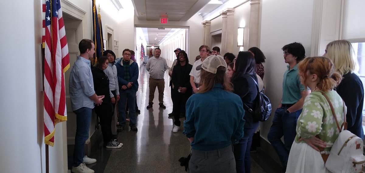 Thank you to Tyler Gutchess of @marcmolinaro office for meeting with our @SUNYDelhi students to discuss critical issues related to the #farmbill from SNAP, speciality crops, and right to repair laws.