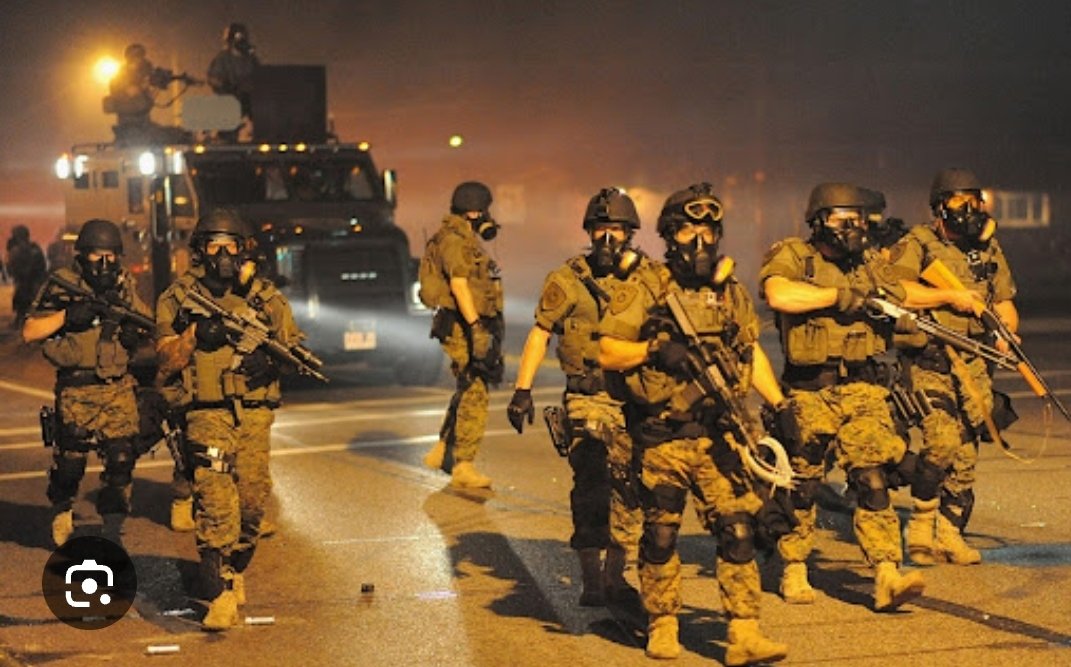 This is the last time a Democratic President allowed the National Guard to be called out to suppress a popular movement: Ferguson, 2014. The Missouri governor was a Democrat, too. Militarized police joined in as well. Fascism has been with us for a while, kids.