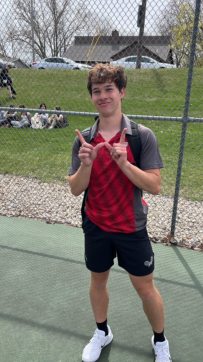 Not just an academic weapon, Ben with the final win over Preble giving us a 5-2 team win @1WarriorMHS