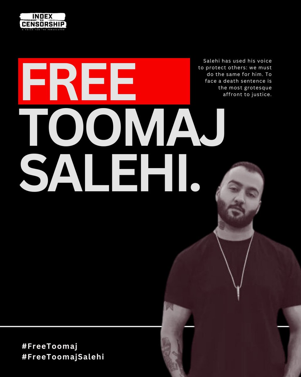 #FreeToomaj: After the murder of Mahsa Amini @OfficialToomaj used his voice for the voiceless. His subsequent imprisonment, torture & sentencing to the death penalty is an afront to humanity. #Iran must #FreeToomajSalehi now.