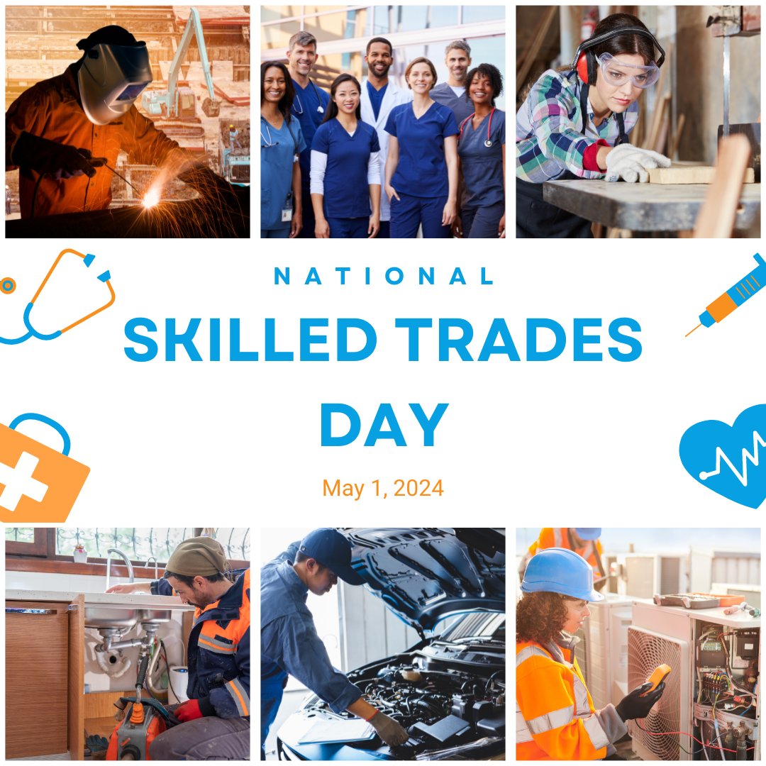 The demand for skilled #tradesworkers is booming! With more jobs available than people to fill them, these professions offer a secure and rewarding career path. National #SkilledTradesDay, highlights this growing need even more.

Let's honor them on National #SkilledTrades Day!