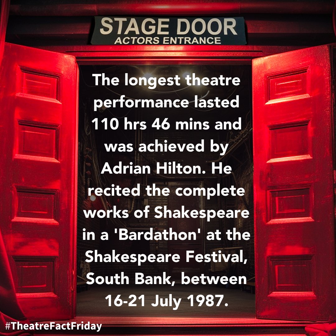 🎭 #TheatreFactFriday