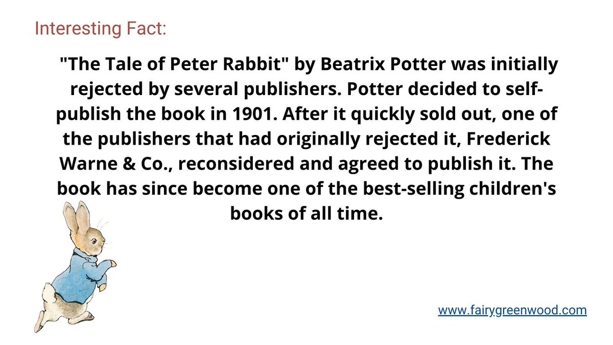 #PeterRabbit #BeatrixPotter #ChildrensBooks #PublishingSuccess #BookHistory #SelfPublishing #ClassicTales