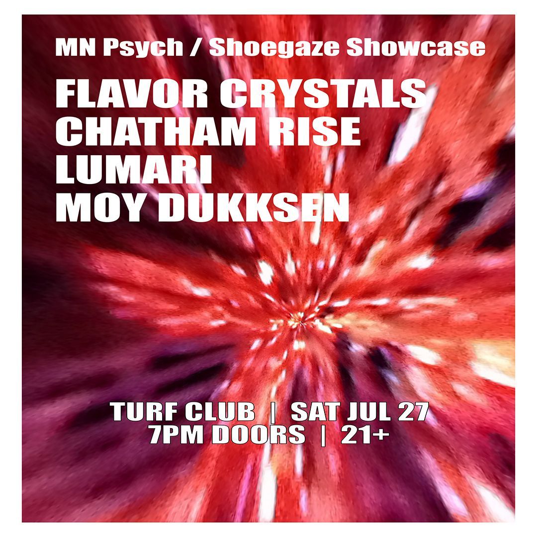 Just Announced: @flavor_crystals, @chathamrise, @LumariMusic, and Moy Dukksen at the Turf Club on Saturday, July 27. On sale now → firstavenue.me/49PEncN