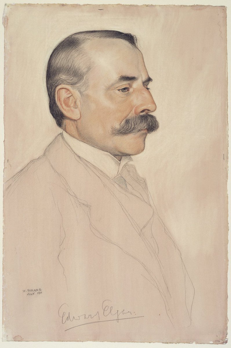 Portrait of Sir Edward Elgar 

- William Strang

(1911)