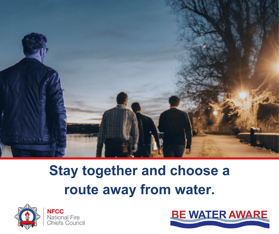 Night out? Plan your route home away from water. 
26% of accidental drownings in 2022 involved drink and/or drugs. 

Stay with your mates and stay safe. 

For more advice visit: esfrs.org/dont-drink-dro…

#BeWaterAware #BeAMate #dontdrinkanddrown