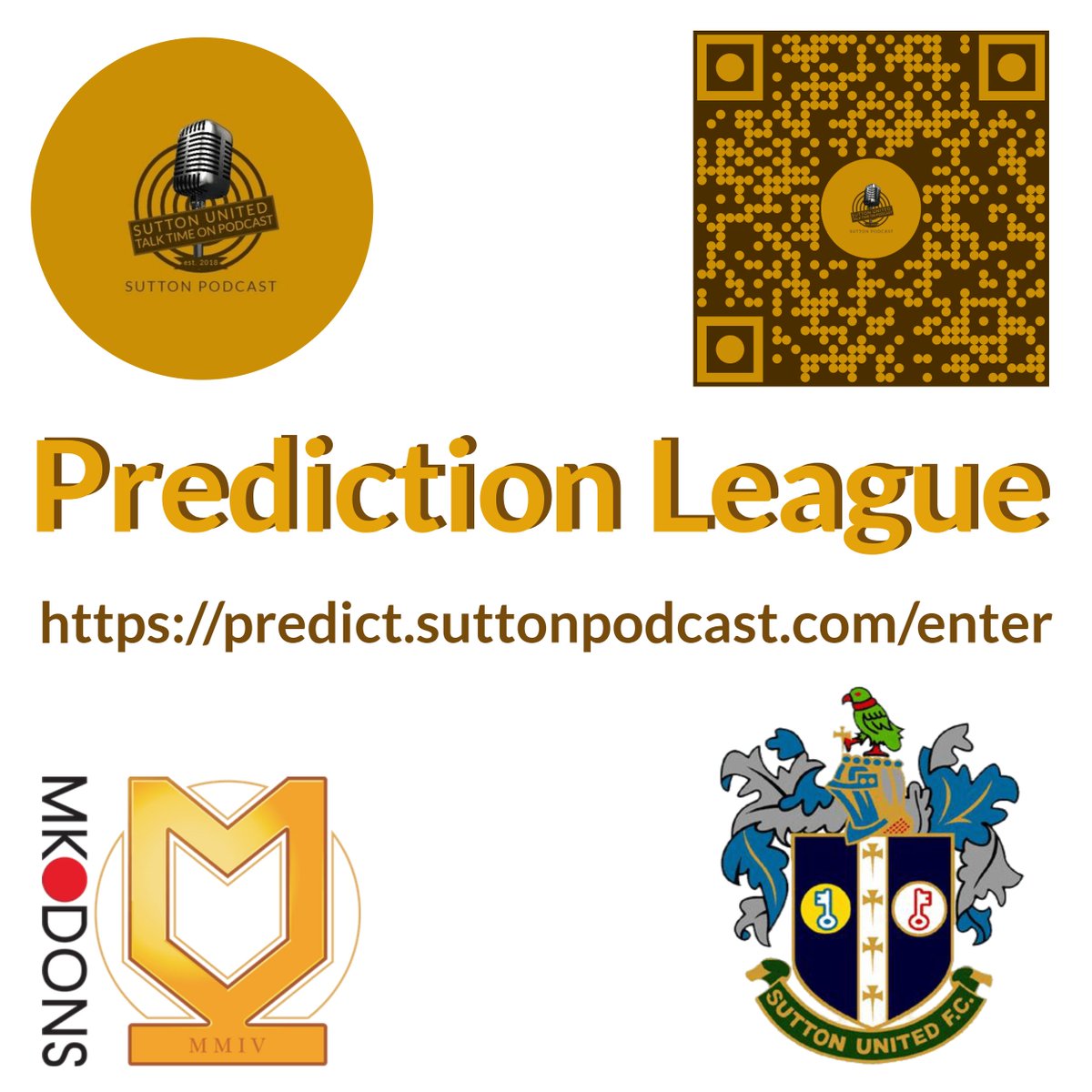 📱 Get in the game! Predict tomorrow's last match of the season away to MK Dons on your phone: predict.suttonpodcast.com/enter 📲 #SuttonUnited #ForeverAmber #InItTogether