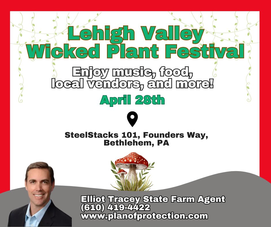ElliotFarm's tweet photo. Attention plant lovers! Check out the Lehigh Valley's Wicked Plant Fest from 9 a.m. to 3 p.m. this Sunday! Experience a stunning array of plants and flowers alongside music, food, and local vendors.#WickedPlantFest #LehighValleyEvents  https://t.co/3kbvWlpQR8 https://t.co/6TsTvZKBCo