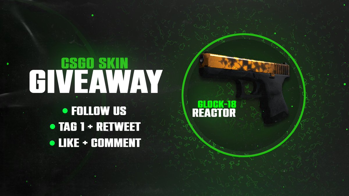 🌳 CSGO GIVEAWAY ($13) 🌳 

🎁 GLOCK-18 | REACTOR 🎁

➡️All you have to do to win is:

🟢Retweet + Tag 1 friend    
🟢Like and comment on the video (show proof)  
youtu.be/X8H_K-9sc_k

⏰Rolling next week

#CSGOGiveaway #Giveaway #CSGO #CS2