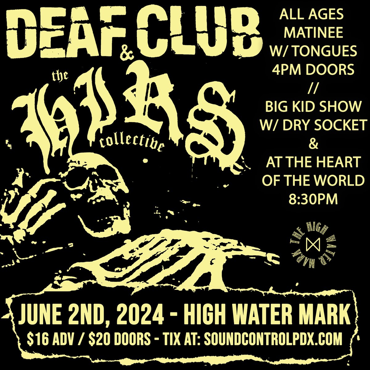 June 2nd, Portland, OR! All ages treetix.com/199033/soundco… 21+ treetix.com/199005/soundco…