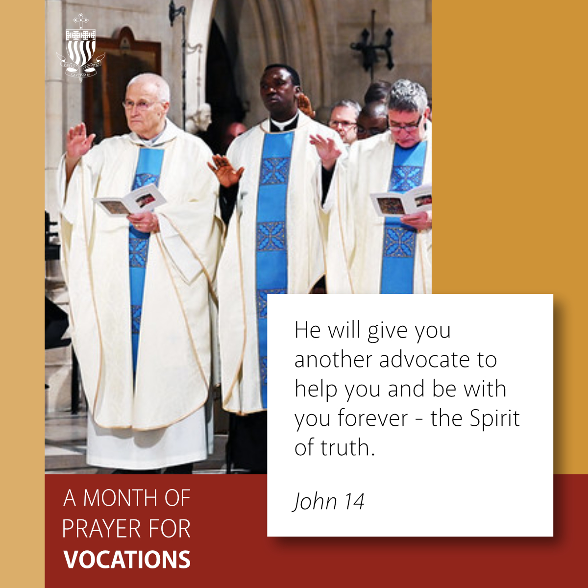 For 4 weeks up to Pentecost this year our Diocese is invited to pray for vocations. This week, let’s read about the Spirit of truth (Jn 14:15-21) and pray for young people to have the gift of discernment in a changing world. For more about vocations: abdiocese.org.uk/faith/vocations