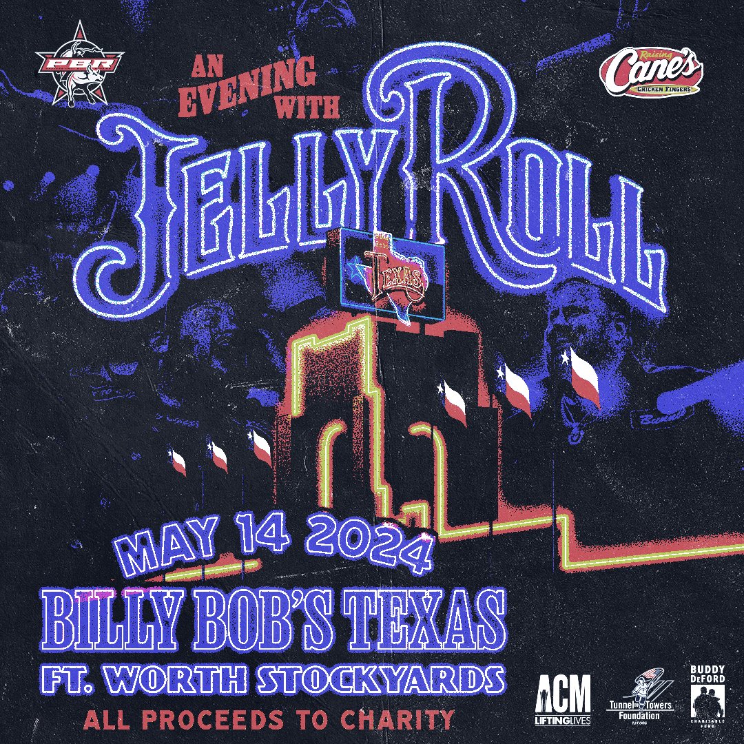 JUST ANNOUNCED 🤩 ⁠ The Tunnels to Towers Foundation presents @jellyroll615 at Billy Bob's Texas on Tuesday, May 14. ⁠ ⁠ Tickets go on sale THIS MONDAY at ⁠10 AM CST!⁠