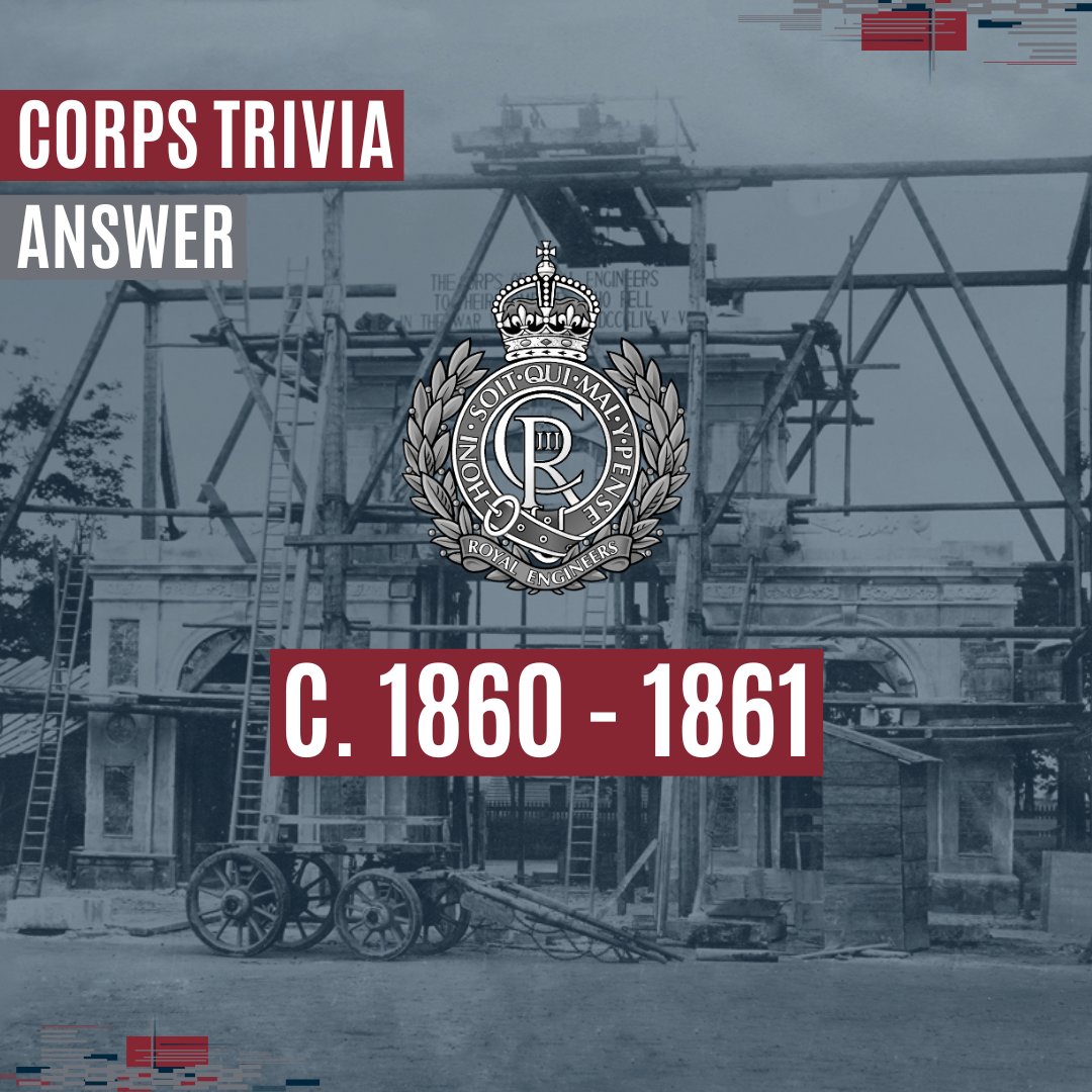 The answer to our Corps Trivia question has been revealed! Let us know if you got it right down below! 🤔🧠💭👇 #Ubique #RoyalEngineers #Ubique