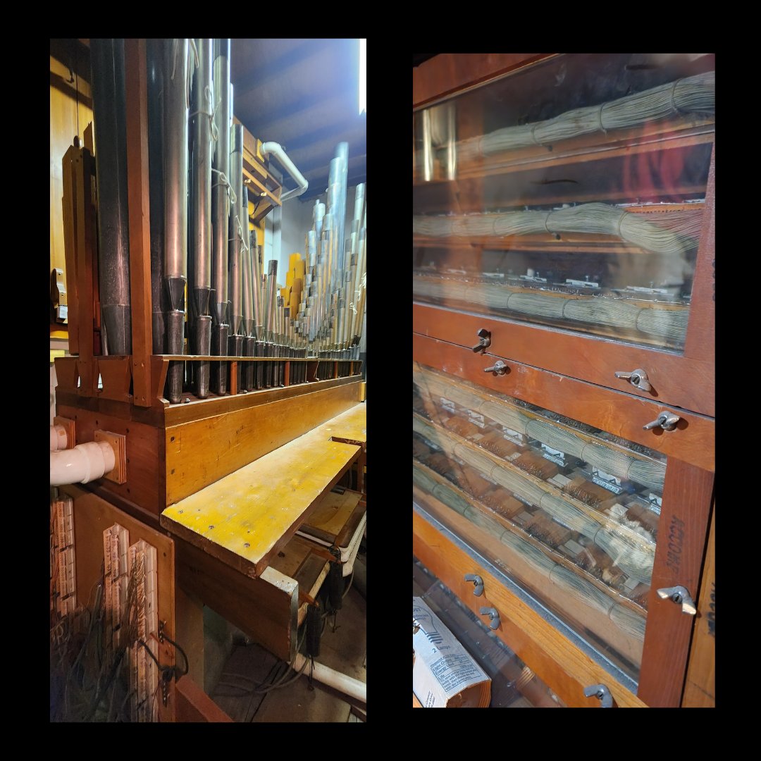 Some pictures of the maintenance on our Mighty Wurlitzer Organ this past week.🛠️🎬  Hear this grand organ at our next silent movie, The Big Parade, on May 3 @8 PM. 
Get more info here: weinbergcenter.org/about-us/
#weinbergcenter #visitfrederickmd #mightywurlitzerorgan