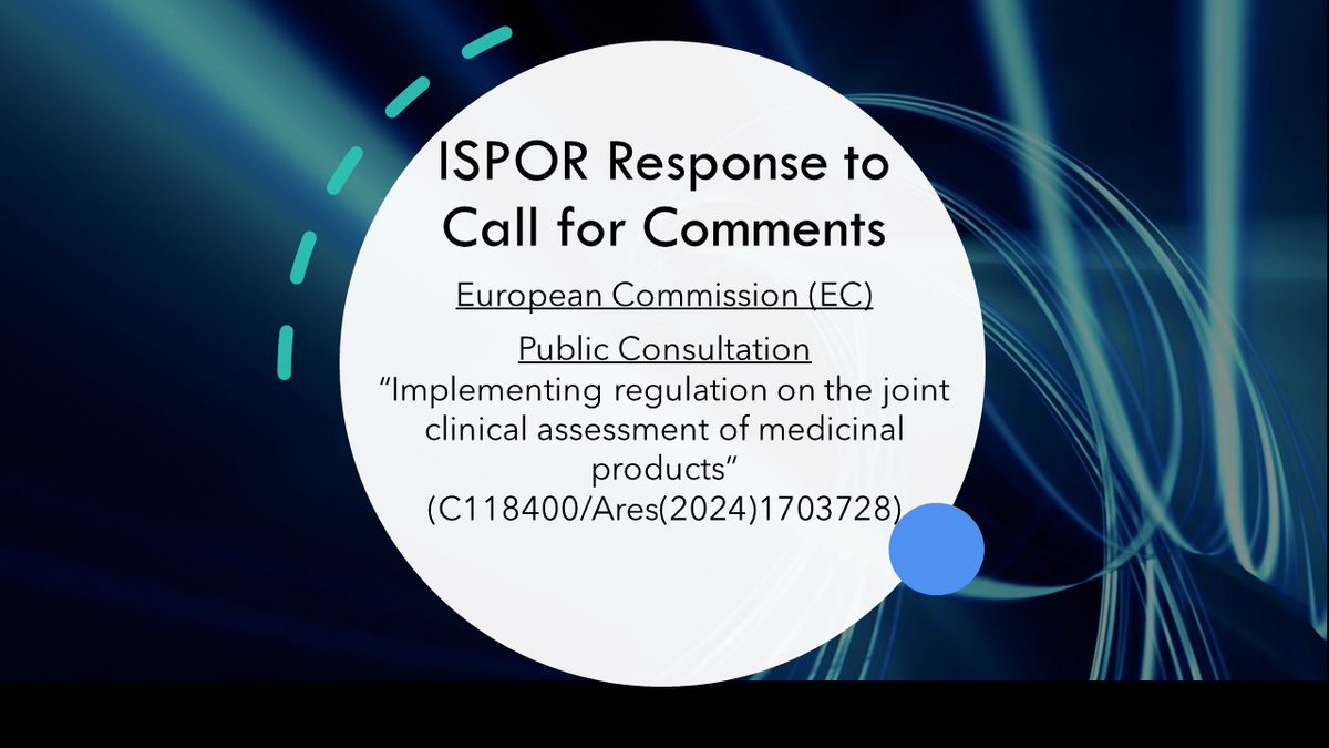 The European Commission recently released its first draft guidance on joint clinical assessment (#JCA). Read ISPOR’s comments here: ow.ly/8FKN50RofnM 

#EUHTA #HTA #HEOR