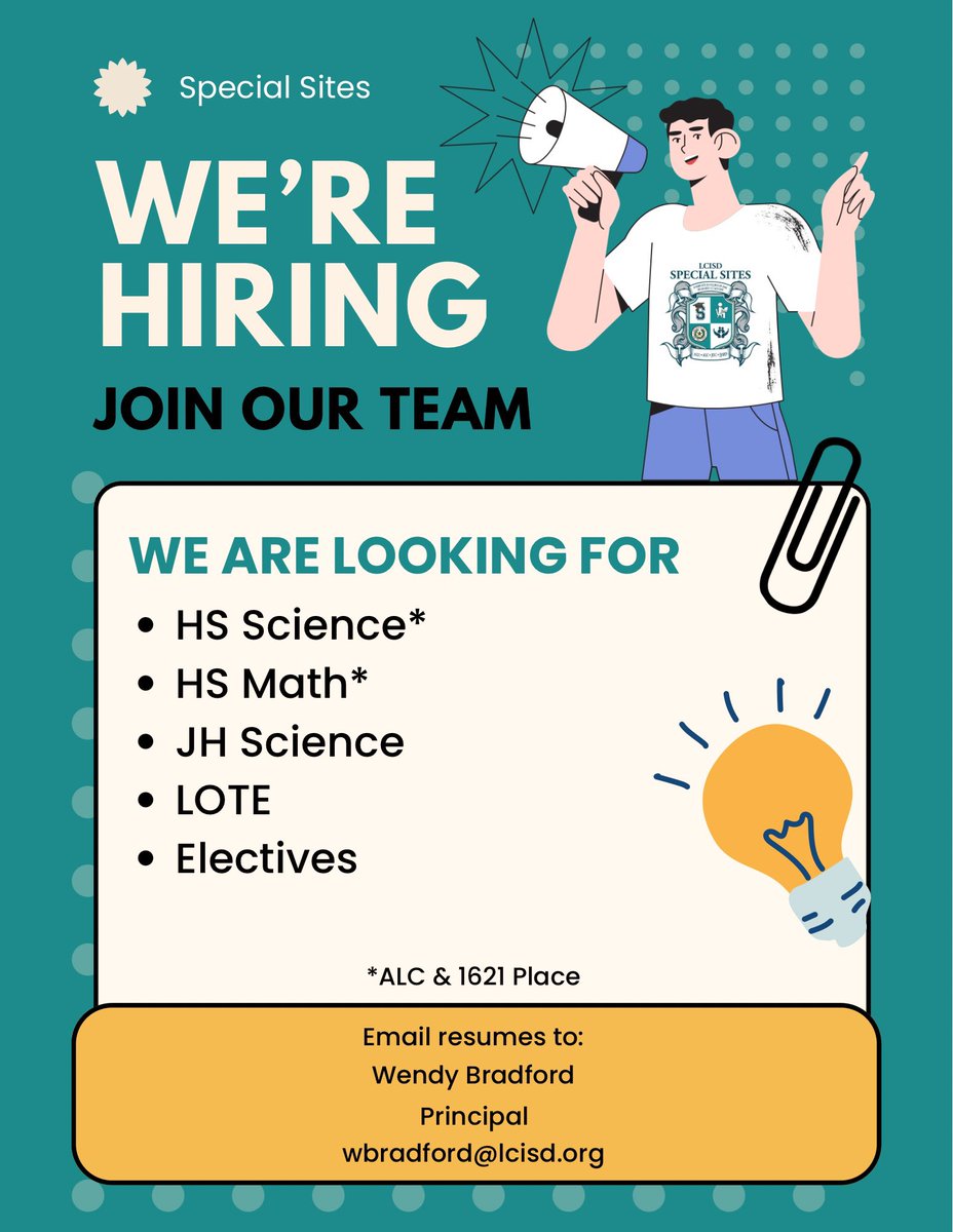 Join our amazing team!!!!