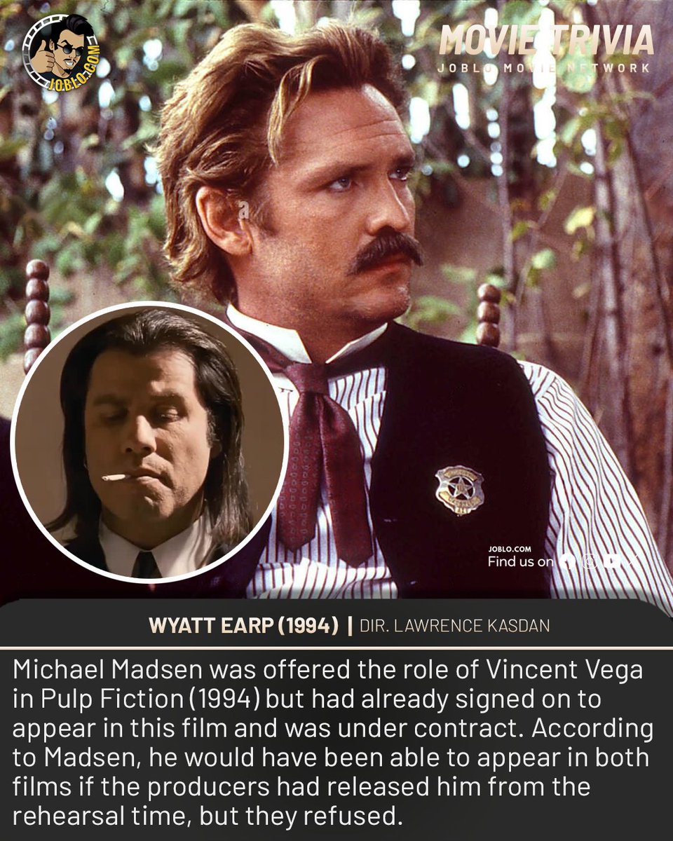 Movie trivia: Wyatt Earp (1994)

#JoBloMovies #JoBloMovieNetwork #MovieTrivia #WyattEarp #MichaelMadsen #VincentVega