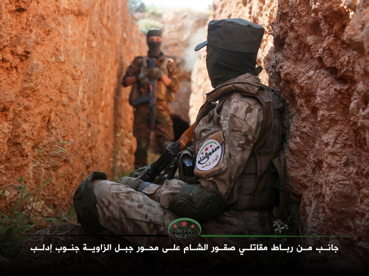 Some jebel al-Zawiyah aesthetics...Suqour al-Sham on the frontlines. #Syria