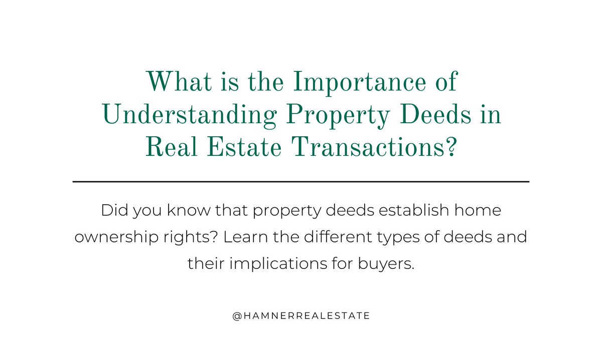 HamnerRE's tweet image. Discover warranty &amp;amp; quitclaim deeds: one ensures the clear title and the other transfers ownership. Know their significance for informed property decisions.

#realtorinsights #realestatefacts #realtorknowledge #savyrealtor #realtoradvice #realestatehacks #realtorhacks #realestate