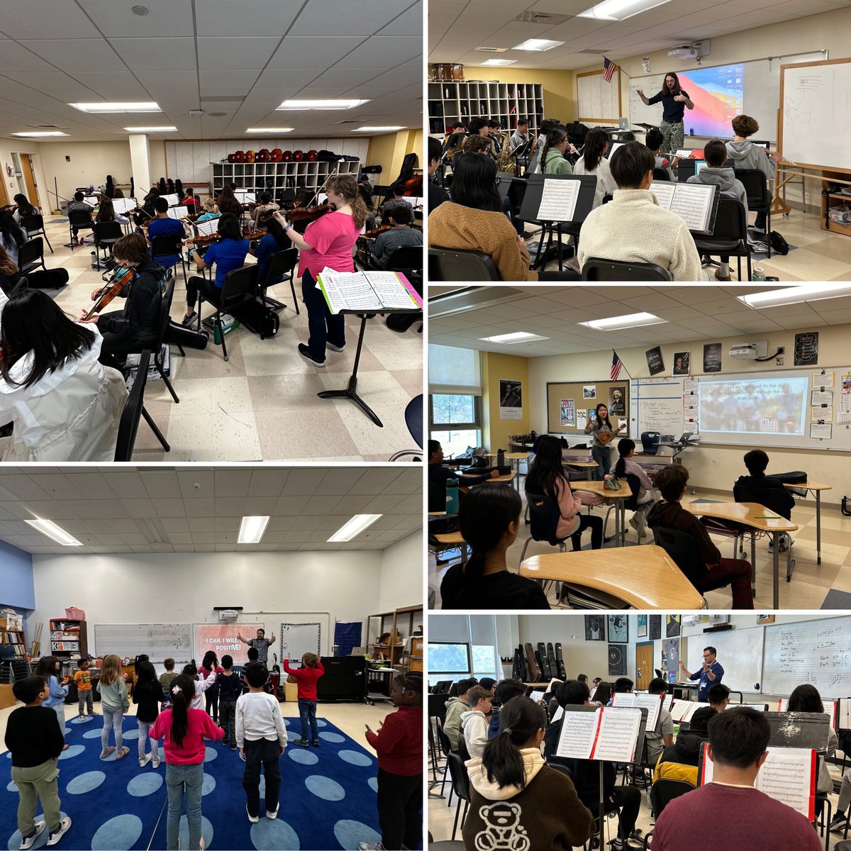 Loved getting around to classrooms and rehearsals today! We have the best students to work with ever and incredible music teachers! @lexingtonsuper @NotesByMrsC @folmads @ClarkePrincipal @LexingtonHSMa @CorduckJenny